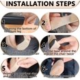 thumbnail image 4 of Protectores para patas de sillas Protectores de piso con cinta antideslizante para cualquier pata de mueble, evitan el deslizamiento de sillas y muebles, negro * 5 piezas, caqui * 5 piezas, 4 of 5
