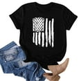 thumbnail image 4 of Women'S T-Shirts Womens 4th of July Shirt Funny Women'S Raglan T-Shirt Retro Short Sleeve Round Neck Independence Day Printing Tops,Black, 4 of 5