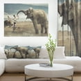 thumbnail image 1 of Aguichant Lady avec Éléphant - Impression sur Toile Animal, 1 of 3