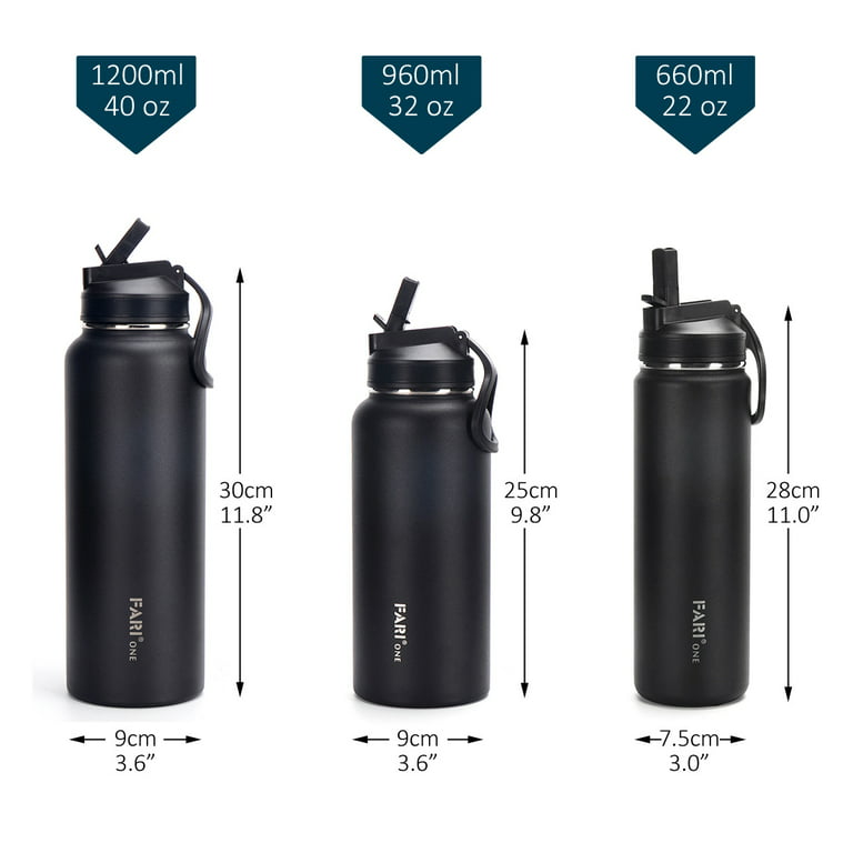 Volhoply 22 oz Insulated Water Bottles with Straw Lid, Stainless Steel  Sports Bottle with Handle, Do…See more Volhoply 22 oz Insulated Water  Bottles