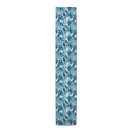 

Creative Products Peacock Feathers Teal 2 16 x 90 Poly Twill Table Runner