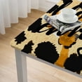 thumbnail image 5 of Acheng Leopard Print Words Love Beyond Words Square Tablecloth Outdoor Fitted 100% Polyester Fiber 46*46, 5 of 8