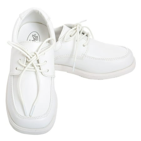 White Lace Up Oxford Rubber Sole Christening Shoe Boy (Best Way To Clean The White Rubber On Shoes)