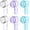 Model C 6 pack, variant on 6 Pack Silicone Toothbrush Covers, Caps for Electric & Manual Toothbrush Heads