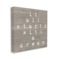 thumbnail image 3 of Stupell It All Starts With A Dream Rustic Inspirational Painting Gallery Wrapped Canvas Print Wall Art, 3 of 7