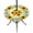 Yellow Cream, variant on Tropical Palm Round Outdoor Tablecloth with Umbrella Hole Zipper, Summer Modern Dark Green Botanical Leaves Elastic Fitted Table Cover, Waterproof Table Cloth for Patio Picnic Party Fits 36"-44"
