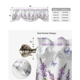 thumbnail image 5 of Purple Lavender Flower Butterfly Purple Plaid Window Curtain Adjustable Tie Up Valance for Living Room Kitchen Window Drapes, 5 of 6