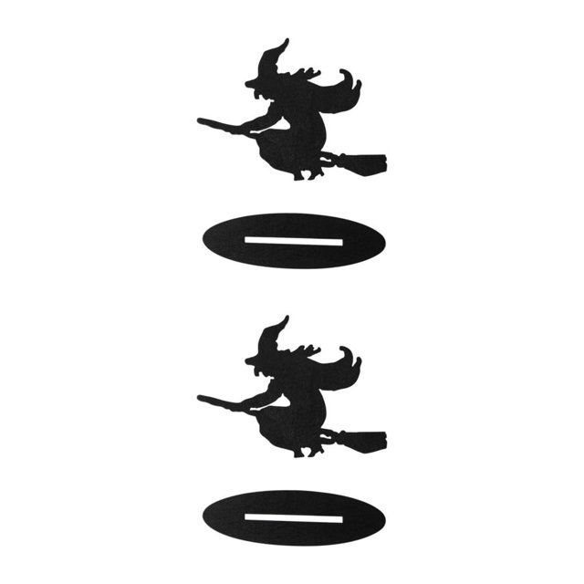 Shengyu Compact Boiler Witch Craft Decorations - Sturdy Poplar Wood For Festive Ambiance Making Preferred Broom Witch 2Set