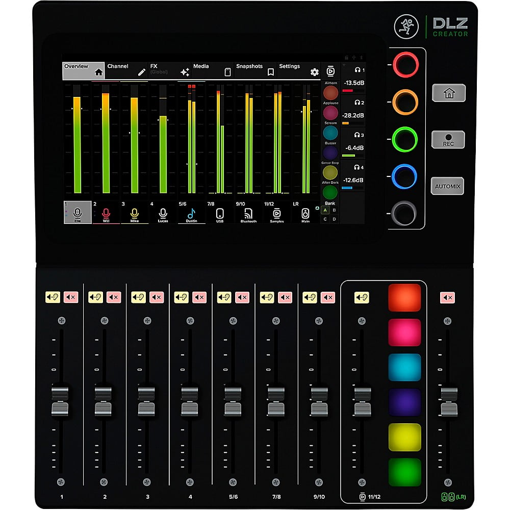 Mackie DLZ Creator Adaptive Digital Mixer for Podcasting and Streaming