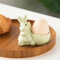 thumbnail image 3 of Diconna Bunny Egg Cup Ceramic Rabbit Egg Cups Hard Boiled Egg Holder Easter Table Decor for Home Kitchen Party, 3 of 9