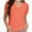 Pink, variant on Womens Summer Tops V Neck T Shirts Swiss Dot Puff Sleeve Tops Loose Casual Tshirts