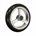 thumbnail image 4 of RIANTWHEEL , 5.0 X 1.0 Pouces, Roues en PU, Roulettes de Fauteuil Roulant, Jante en Aluminium, une Paire (Argent), 4 of 4