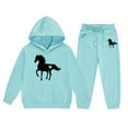 thumbnail image 3 of CHENge Girl's Tracksuit Sets 2 Piece Outfits Cute Hoodie Matching Jogger Sweatpants Clothes Set for 3-14 Years, 3 of 5