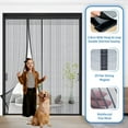 thumbnail image 2 of Heavy Duty Door Screen Magnetic Closure, LOVIGA 2024 Thickened Fiberglass Screen Door Mesh, Self Sealing, Side Opened, Pets Friendly, Fine Mesh Keep Bugs Out Fit Door Size 70 Inch X 80 Inch, 2 of 13