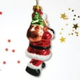 thumbnail image 5 of Festive Delivery Santa Claus Coming to Town Glass Christmas Ornament, 5 of 5
