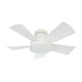 thumbnail image 2 of Vox Indoor and Outdoor 5-Blade Smart Flush Mount Ceiling Fan 38in Matte White with 3000K LED Light Kit and Remote Control, 2 of 3