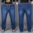 thumbnail image 1 of REDHOTYPE Men's Big-Tall Jeans Elastic Drawstring Jean Denim Trousers, 1 of 2