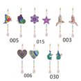 thumbnail image 4 of Injueey 2 piezas adultos niños pintura de diamantes de imitación portátil llavero de punto de cruz llavero accesorios hechos a mano Artesanía RHY003, 4 of 6
