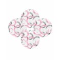 thumbnail image 7 of 15 Inch Round Placemats Set of 4, Pink Grey Non Slip Heat Insulation PP Table Mats, Geometric Circle Modern Abstract Simple Art Washable Place Mats for Kitchen Dining Party Table Decor, 7 of 7
