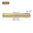 thumbnail image 2 of 2 Piezas Husillo para Pomos de Puerta Barra de Repuesto para Husillo de Manija de Puerta Husillo de Puerta de 65mm de Largo para Puertas de 7mm de Grosor Dorado, 2 of 6