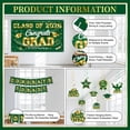 thumbnail image 3 of Green and Gold Theme LEJHVAQK 2026 Graduation Decorations Set: Class of 2026 Backdrop, Congrats Grad Banner, Vertical Door Banners, Balloon Arch & Party Supplies Kit., 3 of 14
