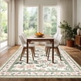 thumbnail image 2 of Washable Area Rug for Living Room, Curtilage 6'x9' Non-Slip Boho Pink Floral Print Indoor Rug, Low Pile Stain Resistant Carpet for Bedroom Office, 2 of 9
