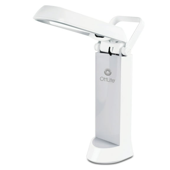 OttLite 13 Watt Folding Task Lamp, White, Great for Sewing and Crafting