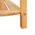 Natural Bamboo Corner Shower Bench Seat with Storage Shelf