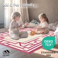 thumbnail image 4 of ODIKA 5'x7' Machine Washable Non-Slip Area Rug, Art Maze Motif Featuring Angular Interlocking Latticework High Traffic Rug, Pink, 555477, 4 of 5