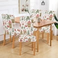 thumbnail image 2 of Yayeee 2 Pack Dining Chair Covers Stretch Parson Chairs Slipcovers Seat Protector, Brown Nordic Christmas House, 2 of 6