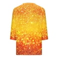 thumbnail image 6 of JTZGDY Sequin Tops for Women Plus Size 3/4 Sleeves Glitter Sparkly Printed Sexy V Neck Basic T-Shirts Dressy Casual Summer Oversized Tunic Blouse Multicolor#07 M, 6 of 6