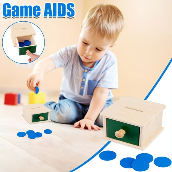 Cameland Kids Toys Montessori Infant Coin Box Preschool Learning Montessori Toys For Toddlers