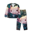 thumbnail image 1 of Fotbe Whimsical Axolotl Fantasy Conjunto de Pijama de Manga Larga para Mujer con Estampado, Ropa de Dormir de 2 Piezas, Conjunto de Casa Suave y Cómodo con Bolsillos-XX-Large, 1 of 7
