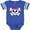 Football Blue and White, variant on Inktastic Skull with Bow Girls Baby Bodysuit