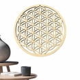 thumbnail image 1 of Flor de la vida, Decoración colgante de pared de la flor de la vida, Arte de pared de madera de geometría sagrada, Decoración espiritual del hogar para yoga/meditación, 1 of 5