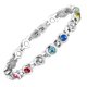 thumbnail image 5 of Women's Birthday Gifts Birthstone Bracelet Wristbands Stainless Steel Silver Zircon Gemstone Bracelets Wedding Bridal Prom Jewelry, 5 of 5