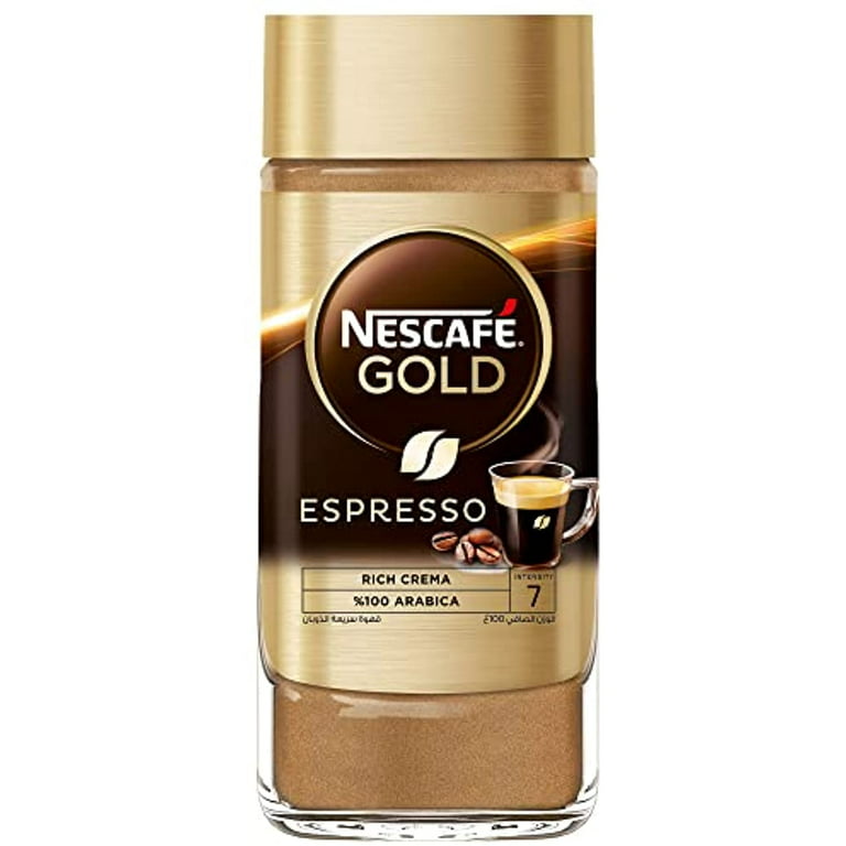 Nescafe Gold Espresso 100% Arabica Aroma Intense Instant Coffee Beans  Beverages For A Perfect Day Start Jar 100 Gm