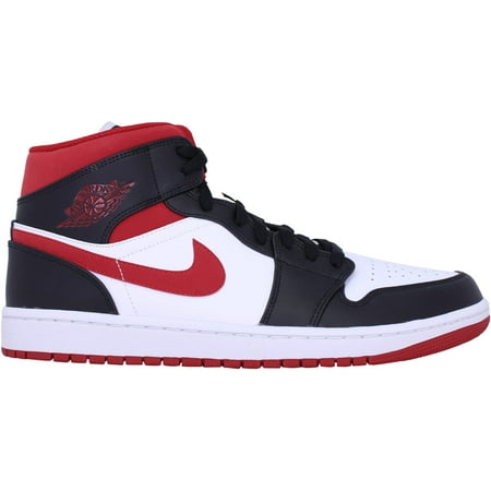 Nike Air Jordan 1 Mid White/Gym Red-Black 554724-112 Men's Size 11