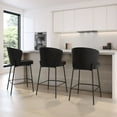 thumbnail image 6 of Amisco Camilla 30 In. Bar Stool - Charcoal Grey Bouclé Polyester / Black Metal, 6 of 9