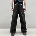 thumbnail image 4 of Mens Baggy Jeans Wide Leg Casual Jeans Vintage Hip Hop Denim Pants, 4 of 6