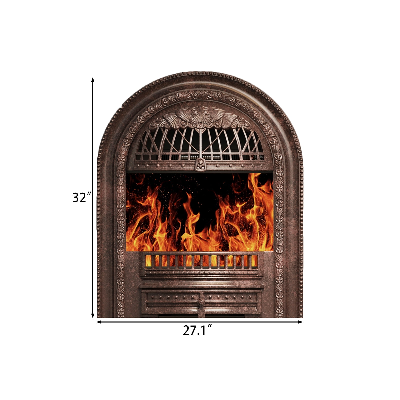 Electric Fireplace Insert, Vintage Birdcage Heater with Remote Control