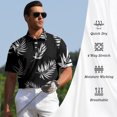 thumbnail image 5 of APTRO Mens Golf Shirt Short Sleeve Floral Polo Shirt Dry Fit Printed Performance Moisture Wicking Collared Polo Shirt Black01 MPO10 L, 5 of 8