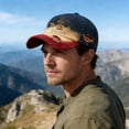 thumbnail image 2 of XIAOCHA Mens Distressed Embroidered Casual Hat Adjustable Hat Band Travel Sports Baseball Cap,White, 2 of 5