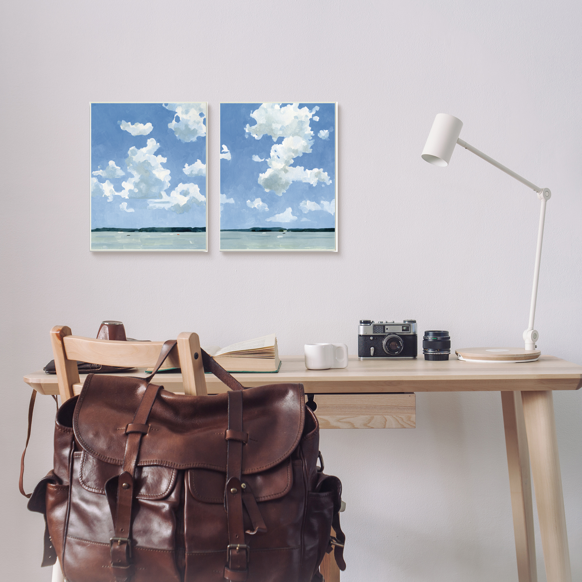 Stupell Industries Bright Cloudy Sky Lake Water Landscape Summer Day, 10 x 15, Design by Emma Caroline