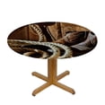 thumbnail image 3 of HAOXIT Western Tablecloth, Boho Materials Classic Boots Life View Wild West Cowboy Concept Photo, Round Table Cover for Dining Room Kitchen Decor, 3 of 8