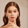 thumbnail image 4 of FOAUUH Pearl Hoop Earrings for Women with 925 Sterling Silver Post, 4 of 5
