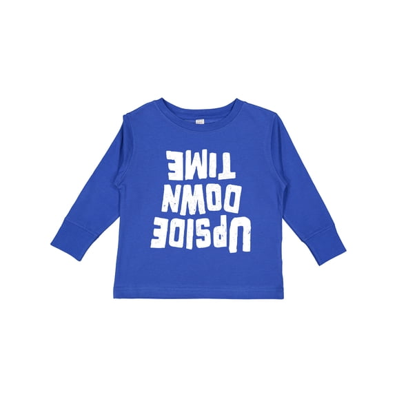 Inktastic Upside Down Time Boys or Girls Long Sleeve Toddler T-Shirt