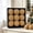 Brown, variant on PiGOGI Christmas Sparkling Diamond Velvet Decorative Ball Set 9PC Flocked Matte Baubles with Glitter Patterns for Xmas Tree Holiday Indoor Display