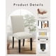 thumbnail image 5 of Set of 2 beige nailhead fabric forrado dining sillas con heavy - duty wood legs para dining room, 5 of 8