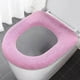 thumbnail image 3 of Ireezec Winter Toilet Seat Cover Knitted Bathroom Mat Non-Slip Soft Cushion for Bathroom Home Comfort Warm Washable Toilet Lid Cover Cozy Thick Plush Fabric Toilet Seat Cushion for Cold Weather Home, 3 of 6